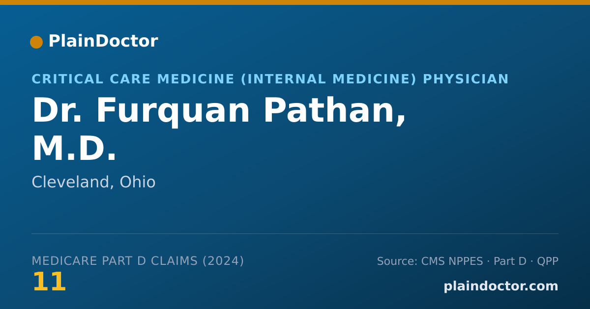 Shareable card for Furquan Pathan, M.D. - Critical Care Medicine (Internal Medicine) Physician, Cleveland, OH