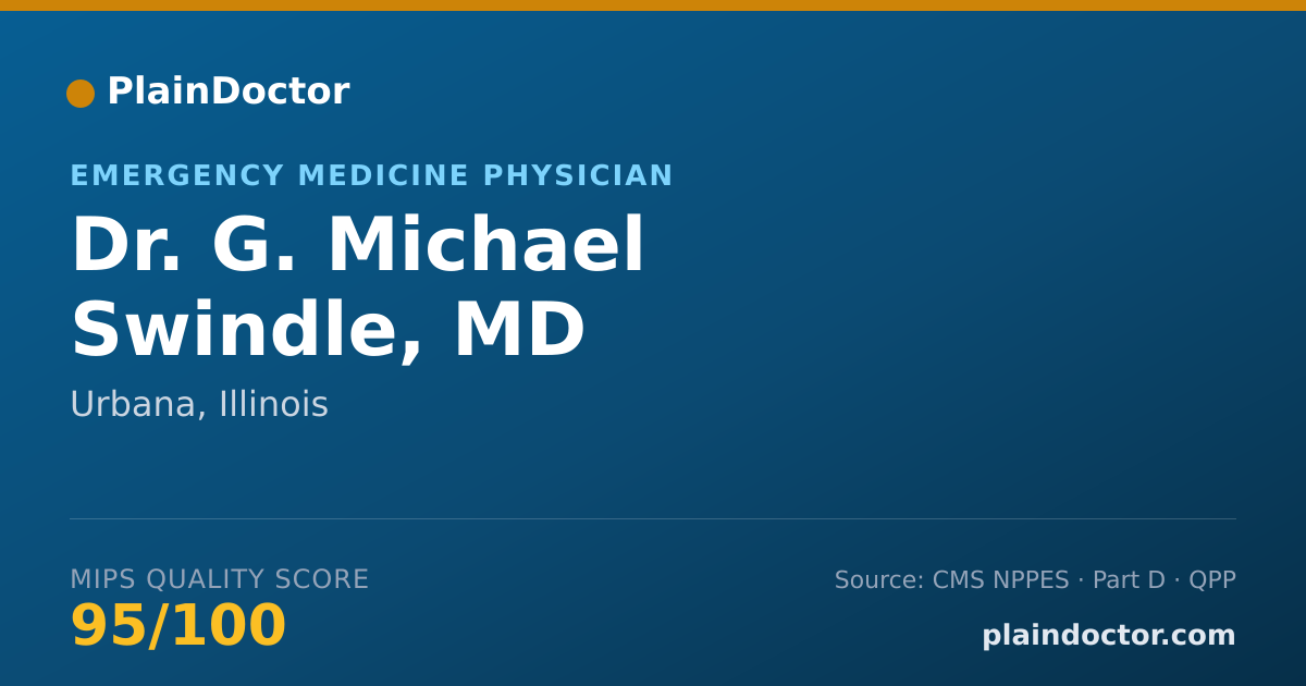 Shareable card for G. Michael Swindle, MD - Emergency Medicine Physician, Urbana, IL