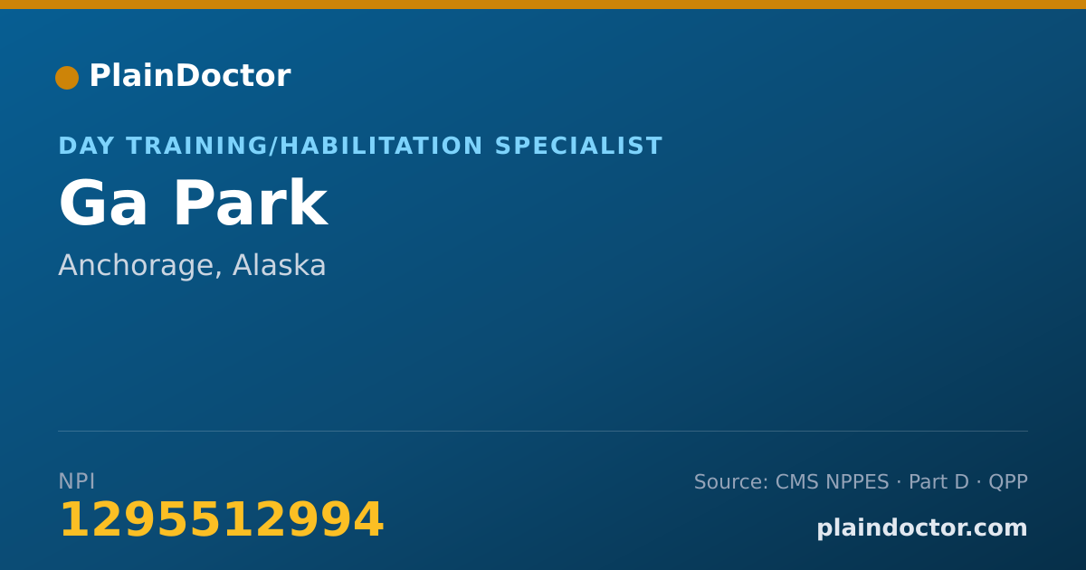 Shareable card for Ga Park - Day Training/Habilitation Specialist, Anchorage, AK