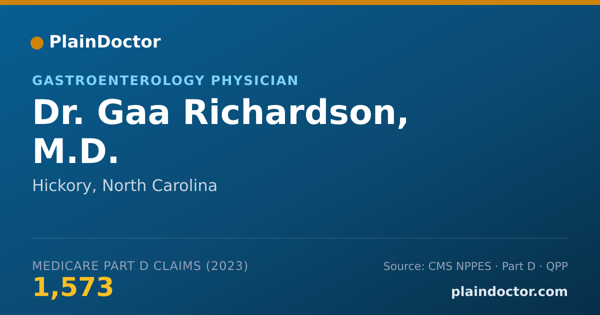 Shareable card for Gaa Richardson, M.D. - Gastroenterology Physician, Hickory, NC