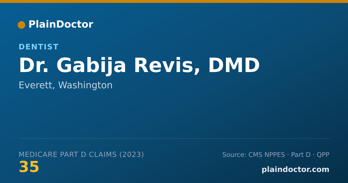 Shareable card for Gabija Revis, DMD - Dentist, Everett, WA