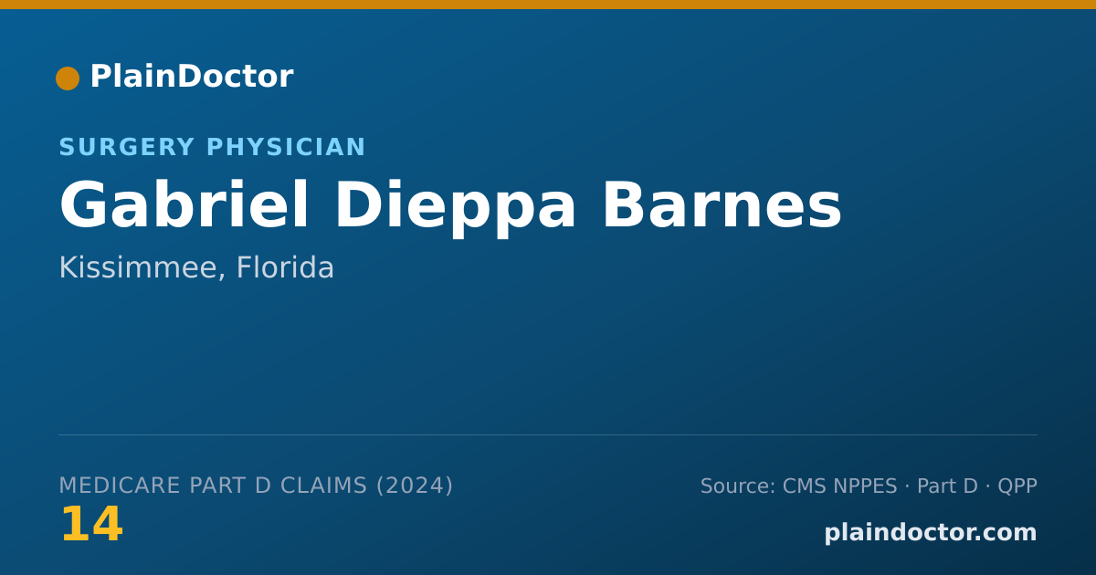 Shareable card for Gabriel Dieppa Barnes - Surgery Physician, Kissimmee, FL
