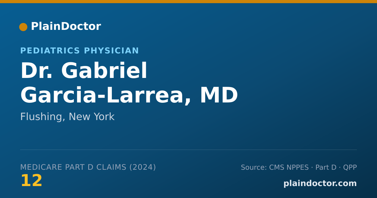 Shareable card for Gabriel Garcia-Larrea, MD - Pediatrics Physician, Flushing, NY