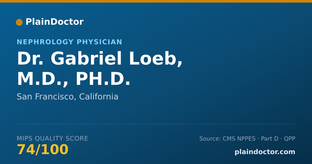 Shareable card for Gabriel Loeb, M.D., PH.D. - Internal Medicine Physician, San Francisco, CA