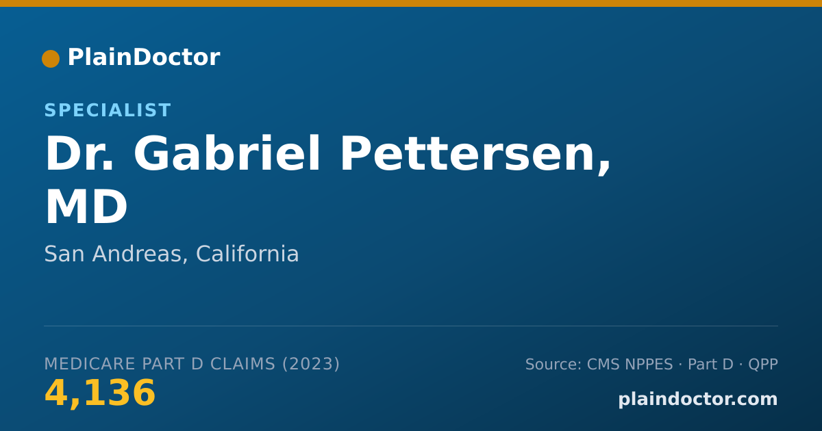 Shareable card for Gabriel Pettersen, MD - Specialist, San Andreas, CA