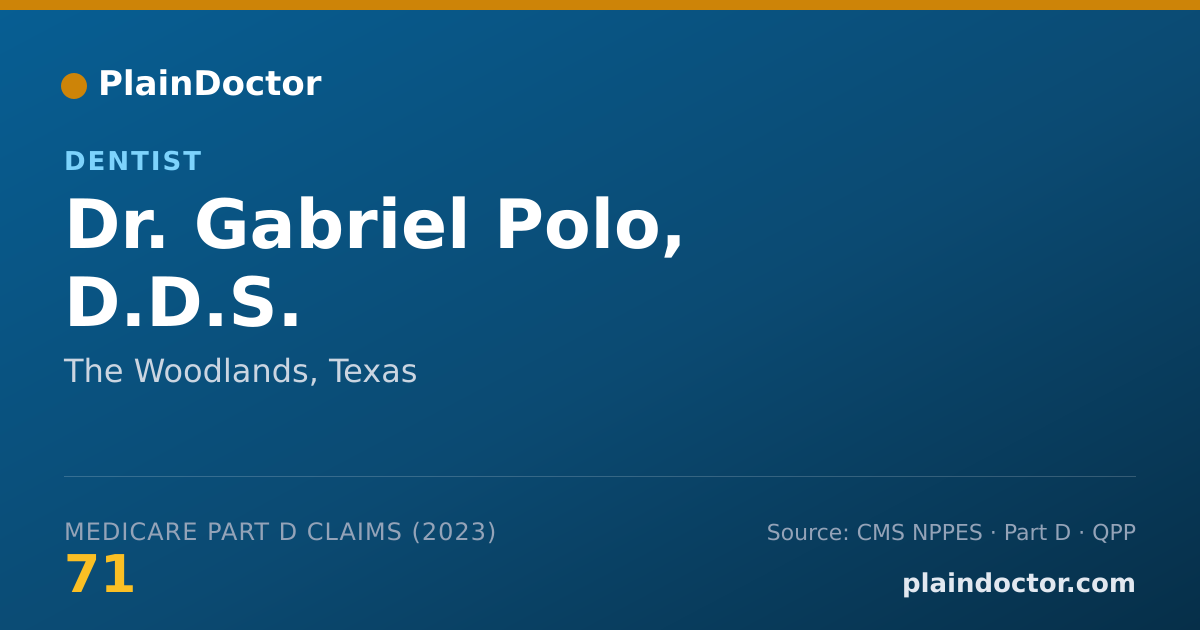 Shareable card for Gabriel Polo, D.D.S. - Dentist, The Woodlands, TX
