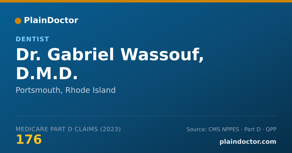 Shareable card for Gabriel Wassouf, D.M.D. - Dentist, Portsmouth, RI