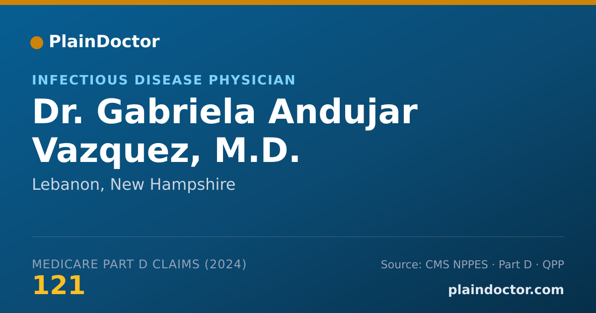 Shareable card for Gabriela Andujar Vazquez, M.D. - Infectious Disease Physician, Lebanon, NH