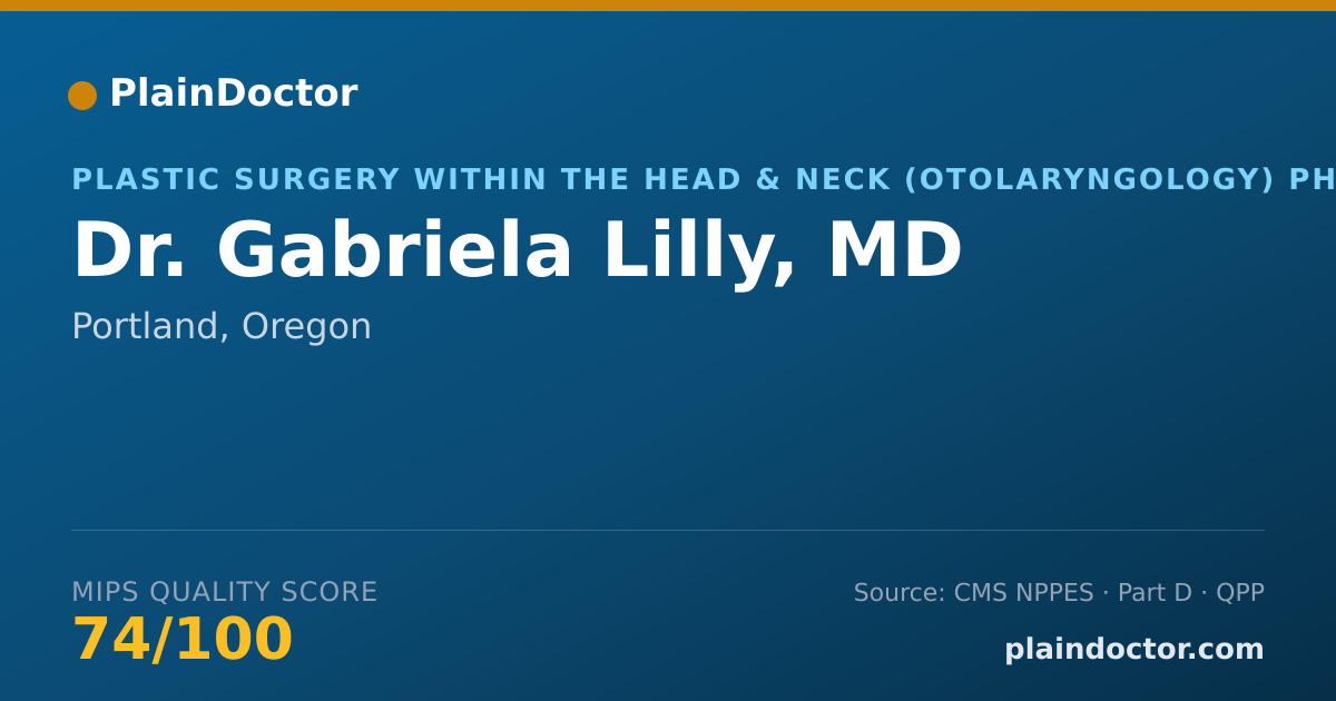 Shareable card for Gabriela Lilly, MD - Plastic Surgery within the Head & Neck (Otolaryngology) Physician, Portland, OR