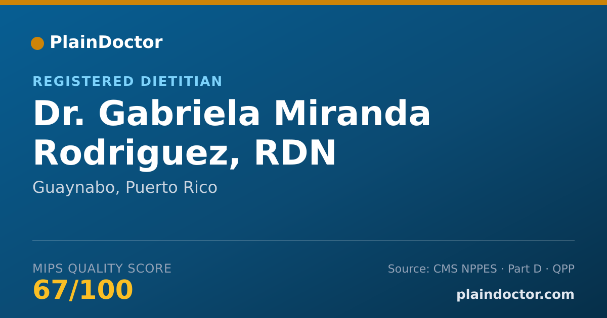 Shareable card for Gabriela Miranda Rodriguez, RDN - Registered Dietitian, Guaynabo, PR