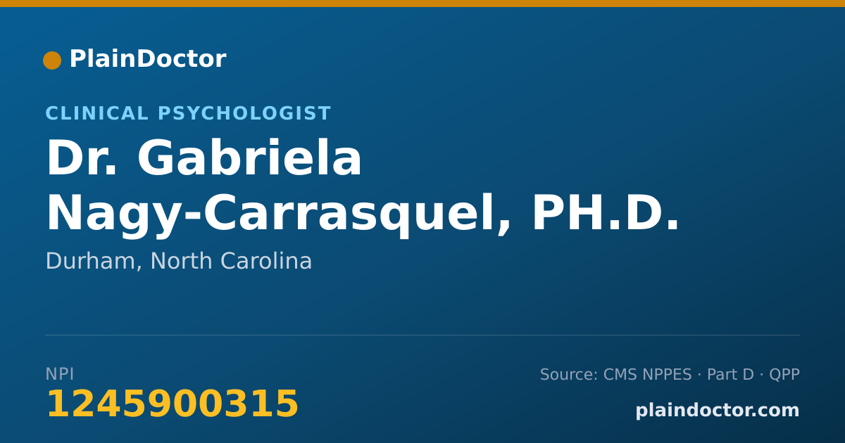 Shareable card for Gabriela Nagy-Carrasquel, PH.D. - Clinical Psychologist, Durham, NC