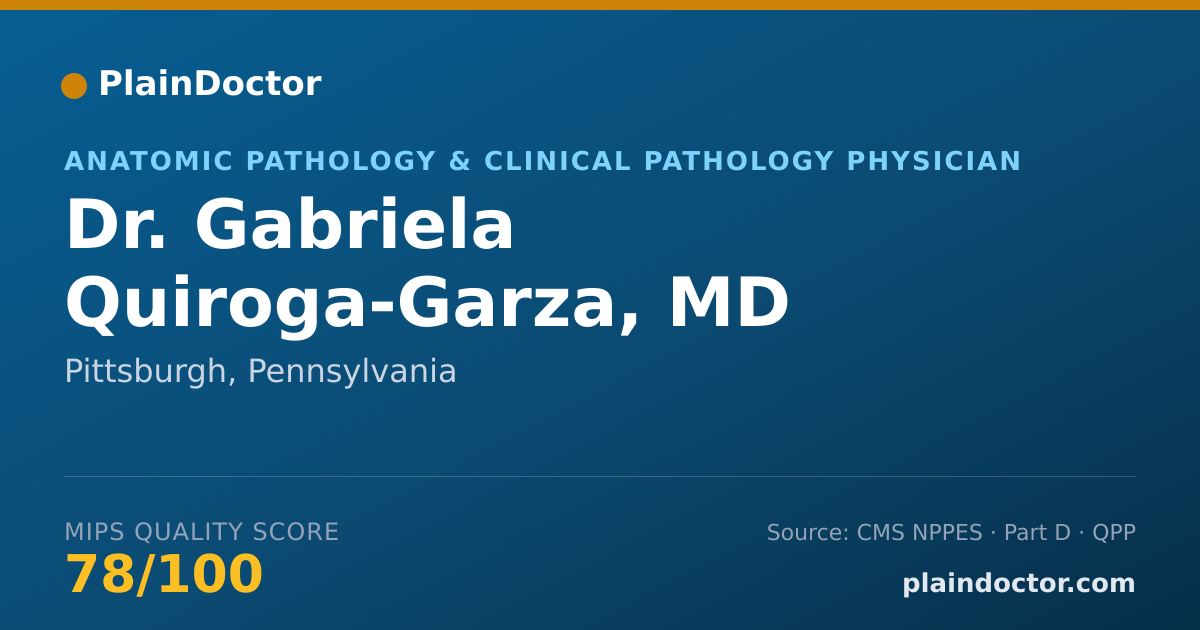 Shareable card for Gabriela Quiroga-Garza, MD - Anatomic Pathology & Clinical Pathology Physician, Pittsburgh, PA
