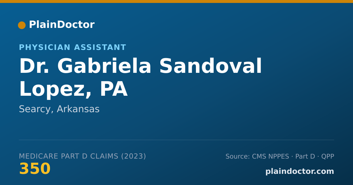 Shareable card for Gabriela Sandoval Lopez, PA - Physician Assistant, Searcy, AR