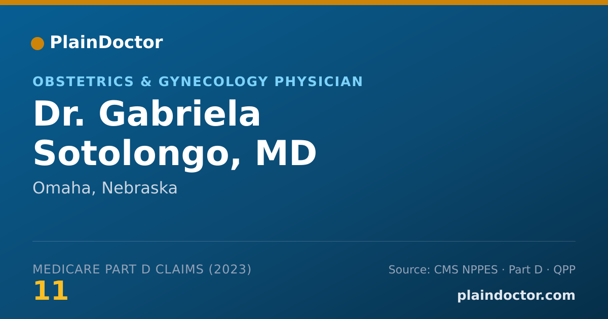 Shareable card for Gabriela Sotolongo, MD - Obstetrics & Gynecology Physician, Omaha, NE