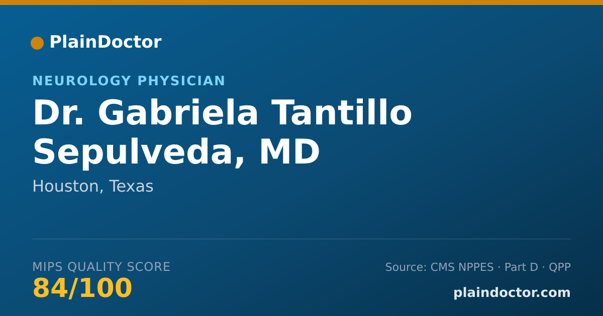 Shareable card for Gabriela Tantillo Sepulveda, MD - Neurology Physician, Houston, TX