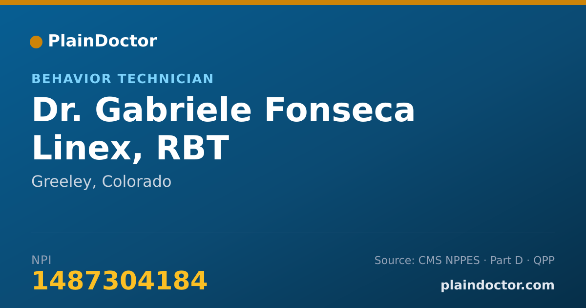 Shareable card for Gabriele Fonseca Linex, RBT - Behavior Technician, Greeley, CO