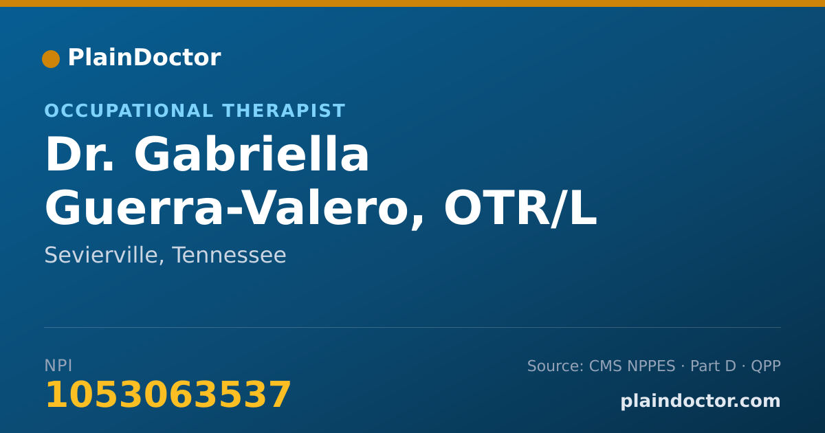 Shareable card for Gabriella Guerra-Valero, OTR/L - Occupational Therapist, Sevierville, TN