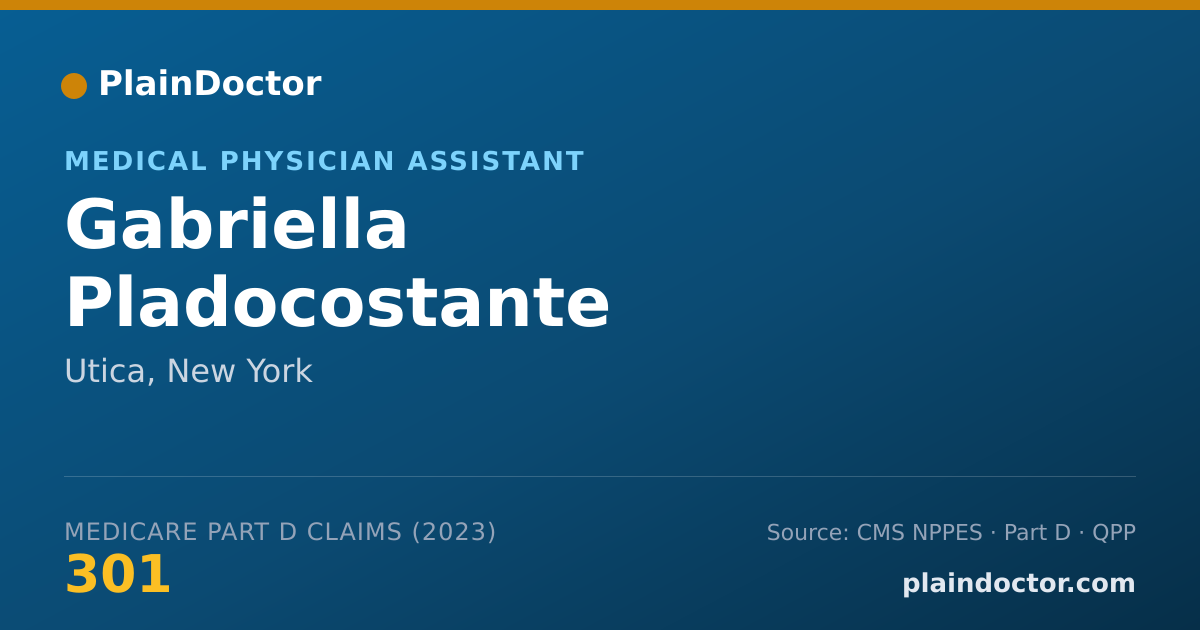 Shareable card for Gabriella Pladocostante - Medical Physician Assistant, Utica, NY