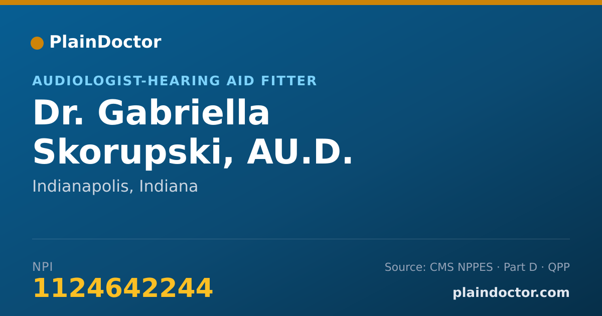 Shareable card for Gabriella Skorupski, AU.D. - Audiologist-Hearing Aid Fitter, Indianapolis, IN