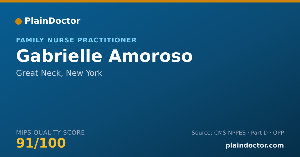 Shareable card for Gabrielle Amoroso - Family Nurse Practitioner, Great Neck, NY
