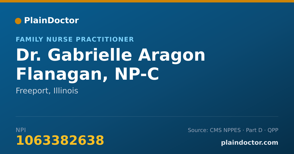 Shareable card for Gabrielle Aragon Flanagan, NP-C - Family Nurse Practitioner, Freeport, IL