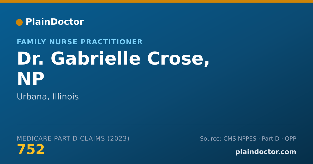 Shareable card for Gabrielle Crose, NP - Family Nurse Practitioner, Urbana, IL