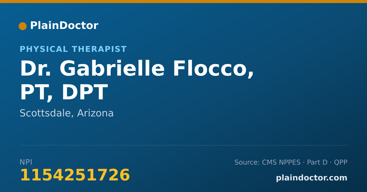 Shareable card for Gabrielle Flocco, PT, DPT - Physical Therapist, Scottsdale, AZ