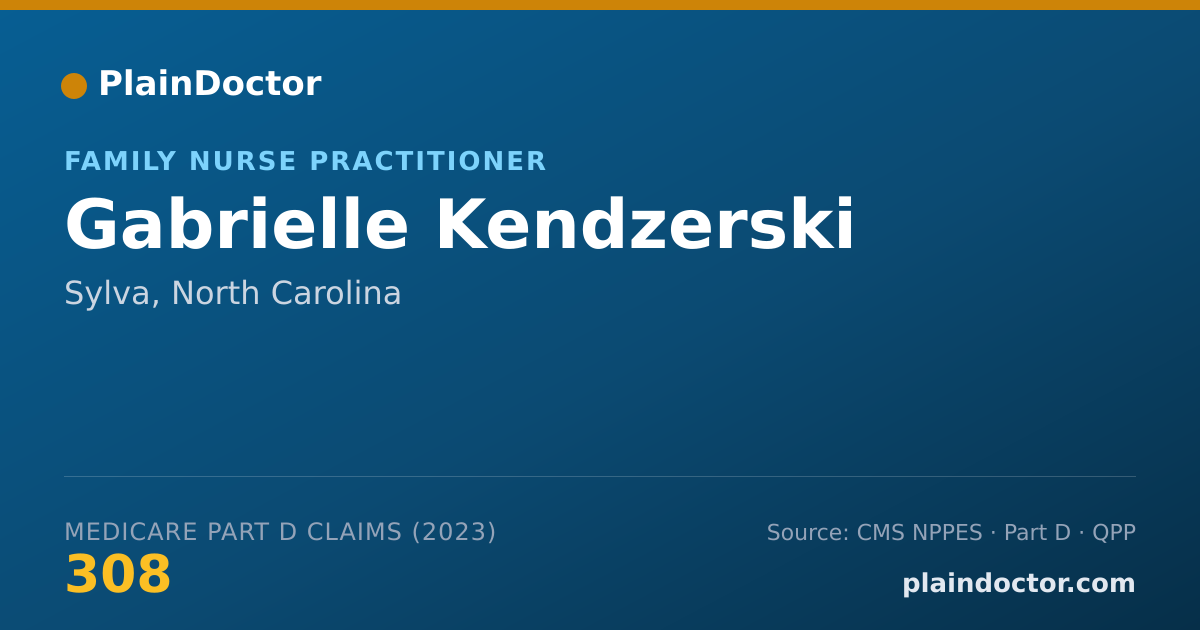 Shareable card for Gabrielle Kendzerski - Family Nurse Practitioner, Sylva, NC