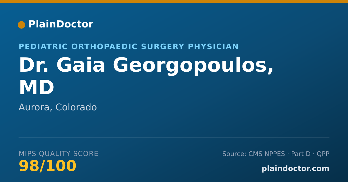 Shareable card for Gaia Georgopoulos, MD - Pediatric Orthopaedic Surgery Physician, Aurora, CO