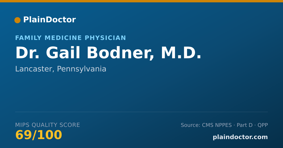 Shareable card for Gail Bodner, M.D. - Family Medicine Physician, Lancaster, PA