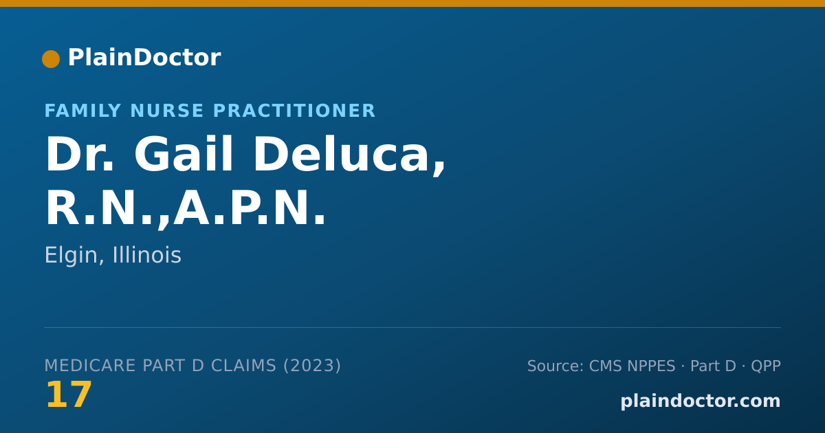 Shareable card for Gail Deluca, R.N.,A.P.N. - Family Nurse Practitioner, Elgin, IL