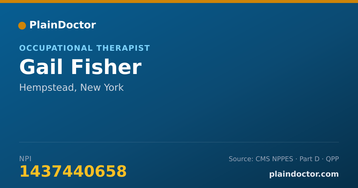 Shareable card for Gail Fisher - Occupational Therapist, Hempstead, NY