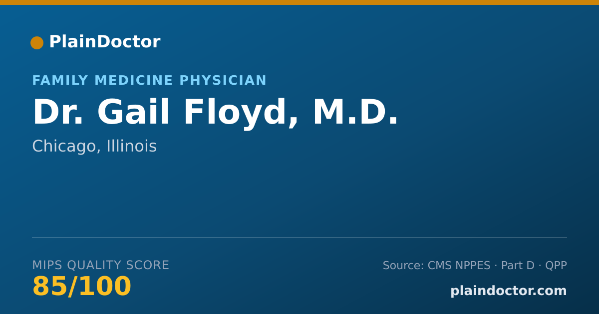 Shareable card for Gail Floyd, M.D. - Family Medicine Physician, Chicago, IL