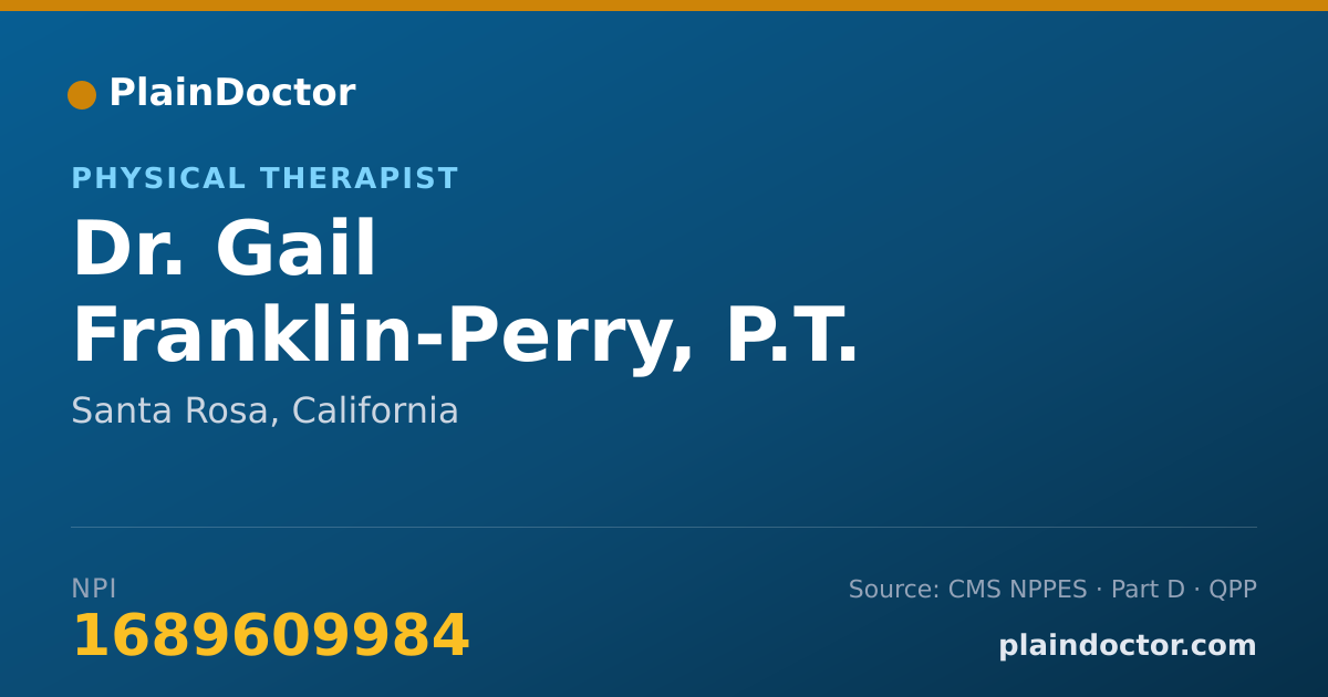 Shareable card for Gail Franklin-Perry, P.T. - Physical Therapist, Santa Rosa, CA