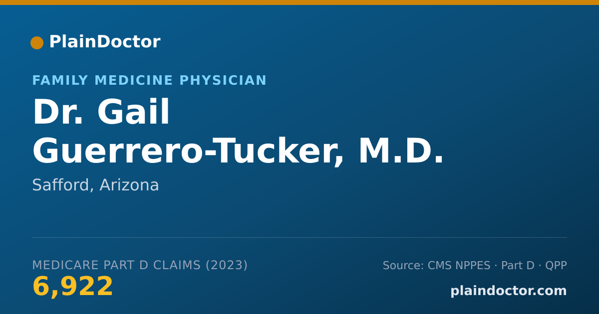 Shareable card for Gail Guerrero-Tucker, M.D. - Family Medicine Physician, Safford, AZ