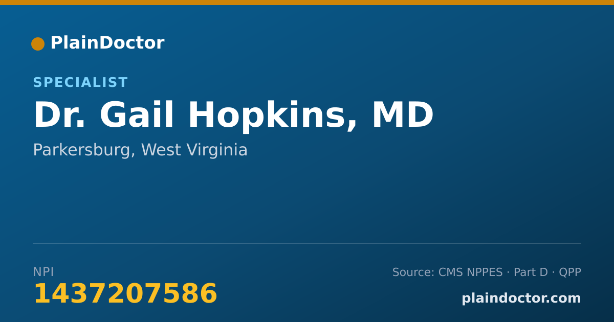 Shareable card for Gail Hopkins, MD - Specialist, Parkersburg, WV