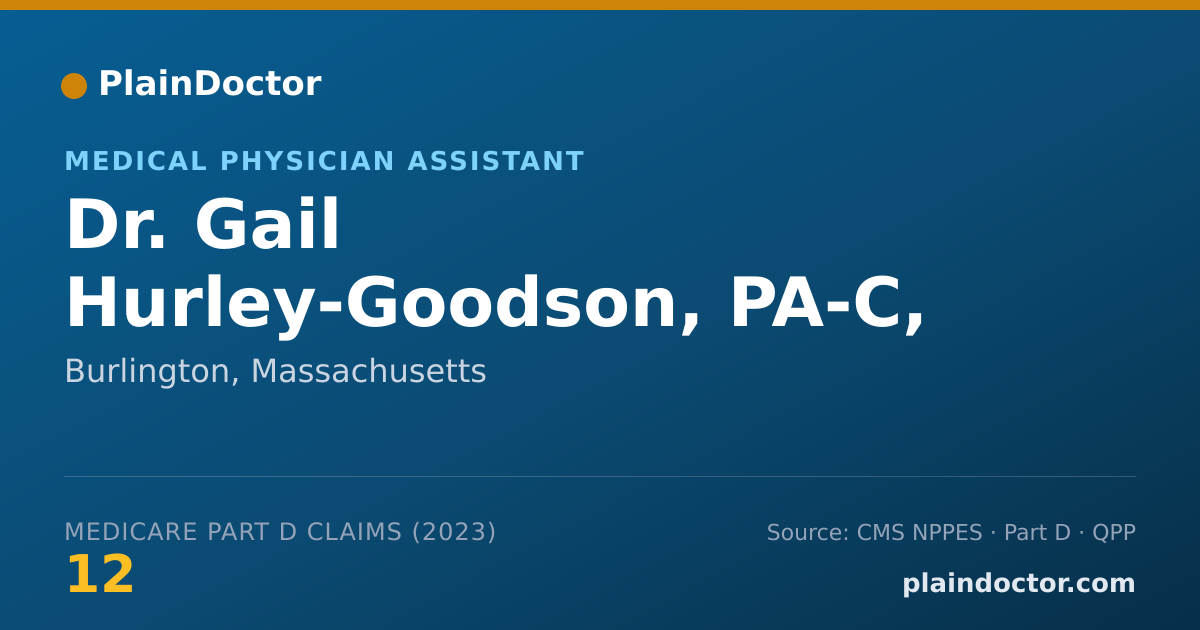 Shareable card for Gail Hurley-Goodson, PA-C, MHS - Medical Physician Assistant, Burlington, MA