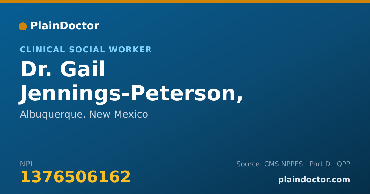 Shareable card for Gail Jennings-Peterson, LISW - Clinical Social Worker, Albuquerque, NM