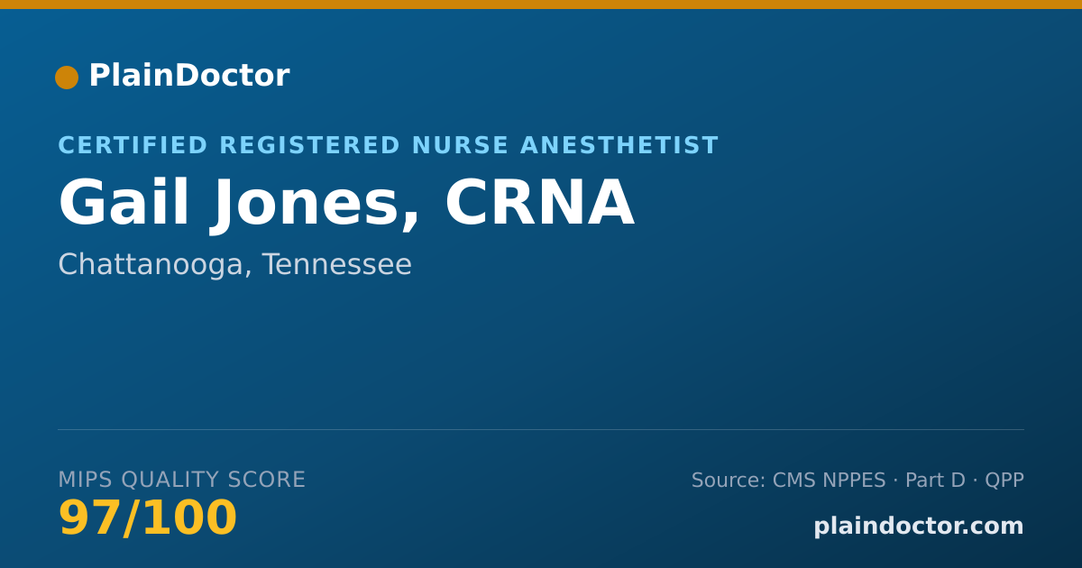 Shareable card for Gail Jones, CRNA - Certified Registered Nurse Anesthetist, Chattanooga, TN