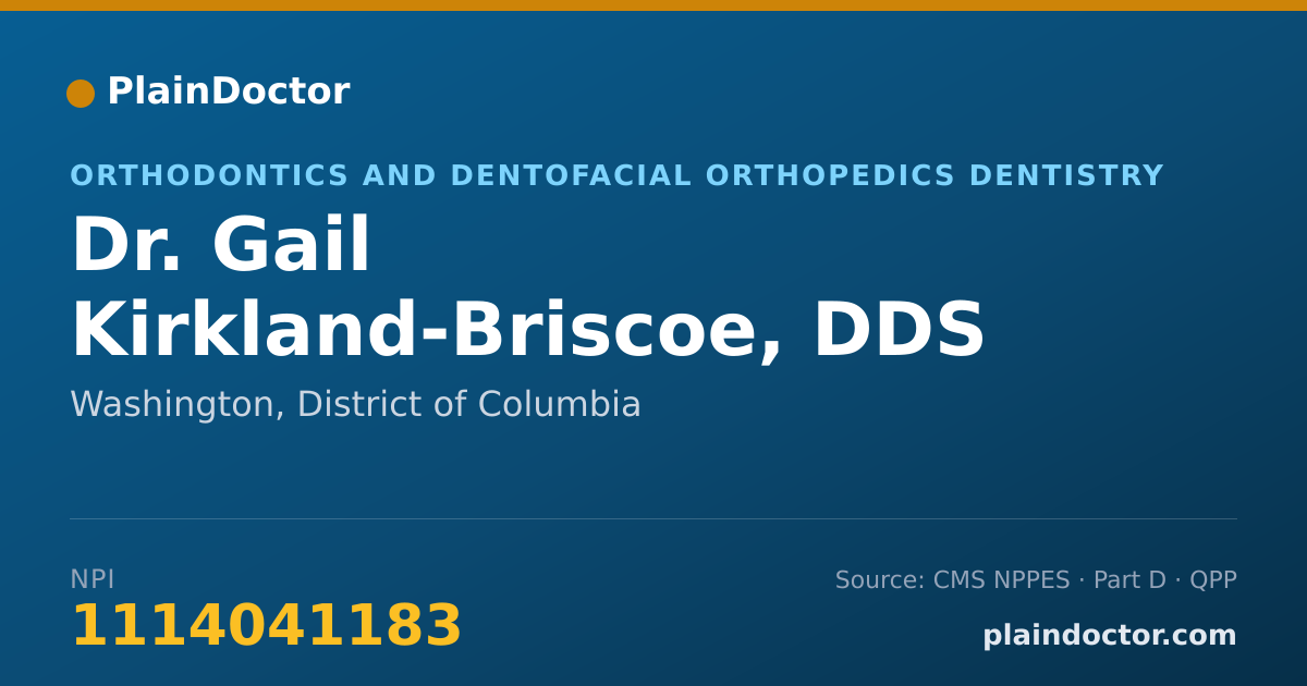 Shareable card for Gail Kirkland-Briscoe, DDS - Orthodontics and Dentofacial Orthopedics Dentistry, Washington, DC
