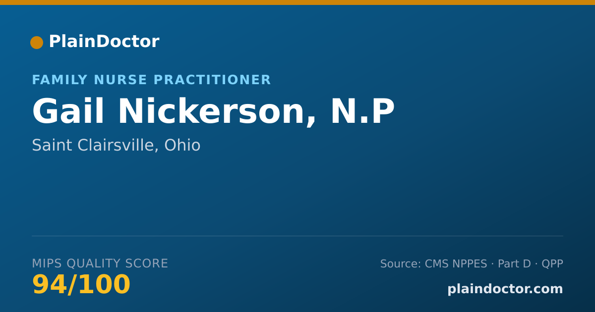 Shareable card for Gail Nickerson, N.P - Family Nurse Practitioner, Saint Clairsville, OH