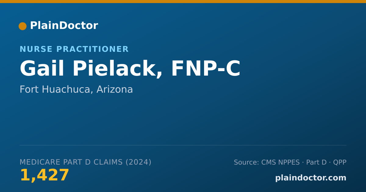 Shareable card for Gail Pielack, FNP-C - Military Health Care Provider, Fort Huachuca, AZ
