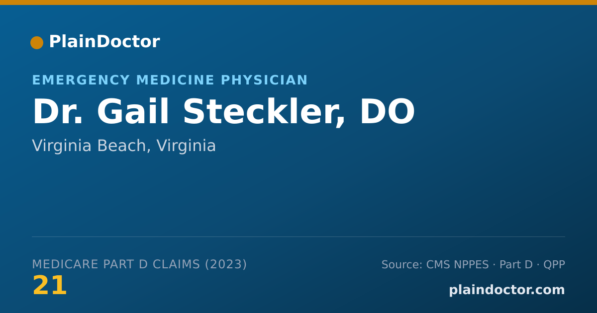 Shareable card for Gail Steckler, DO - Emergency Medicine Physician, Virginia Beach, VA