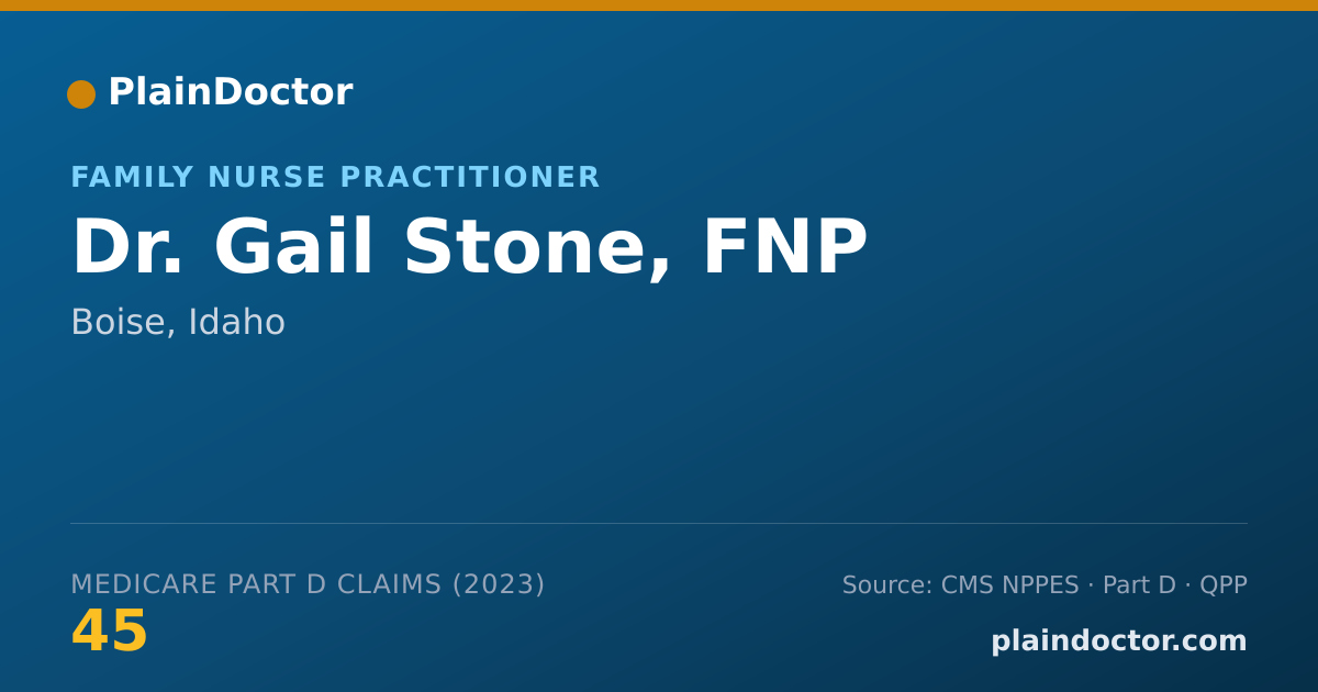 Shareable card for Gail Stone, FNP - Family Nurse Practitioner, Boise, ID
