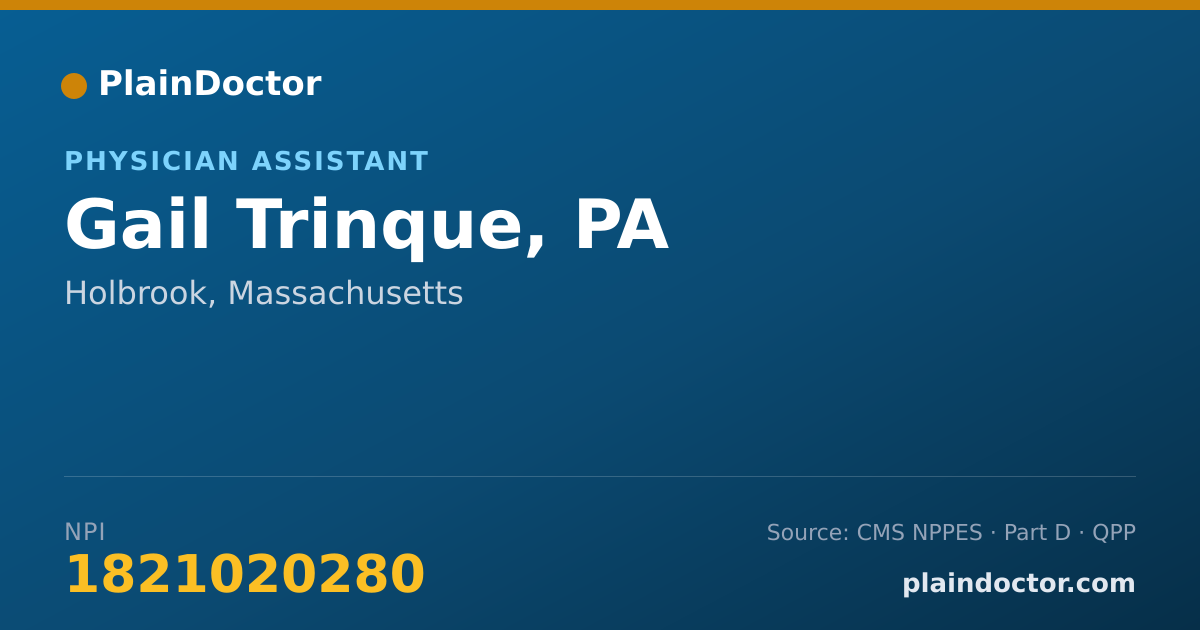 Shareable card for Gail Trinque, PA - Physician Assistant, Holbrook, MA