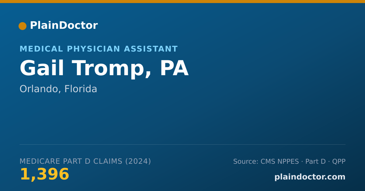 Shareable card for Gail Tromp, PA - Physician Assistant, Orlando, FL