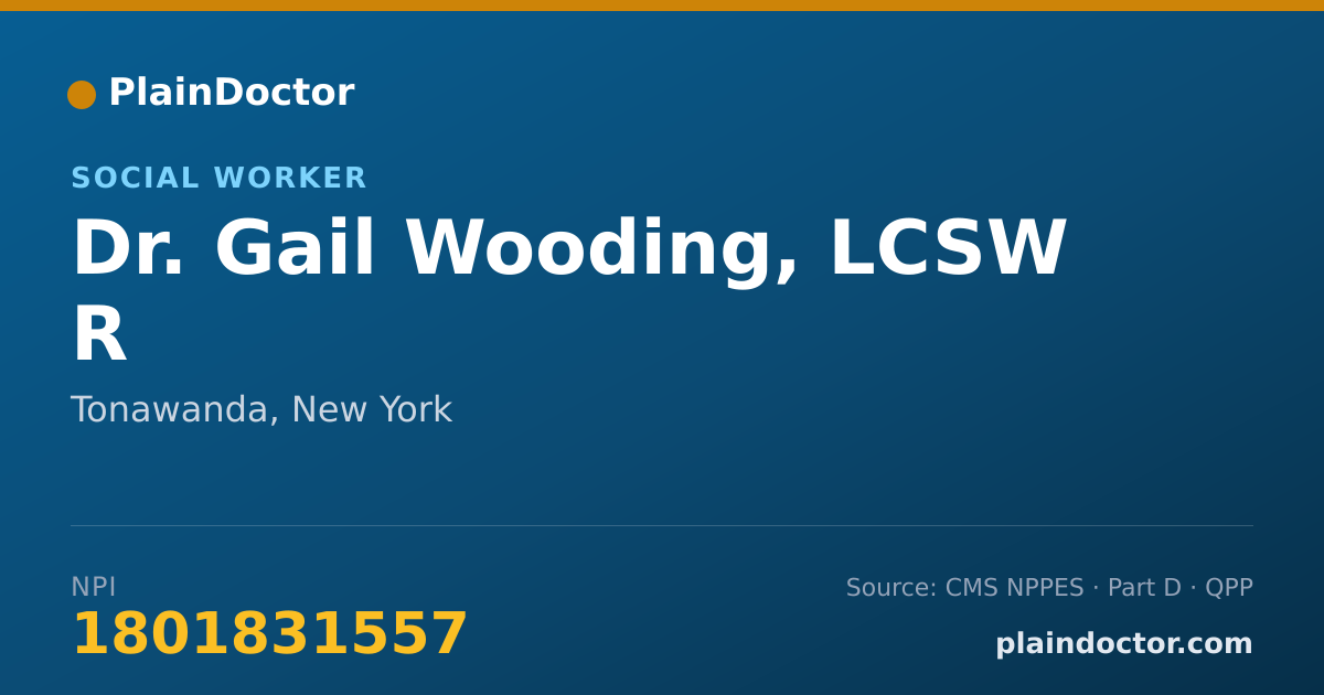 Shareable card for Gail Wooding, LCSW R - Social Worker, Tonawanda, NY