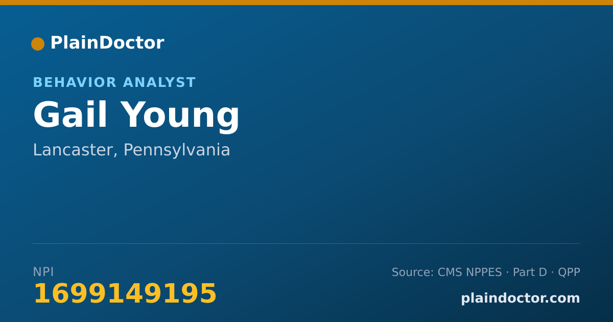 Shareable card for Gail Young - Behavior Analyst, Lancaster, PA