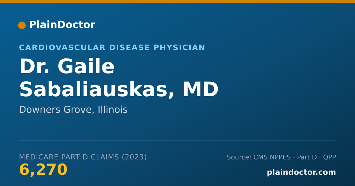 Shareable card for Gaile Sabaliauskas, MD - Cardiovascular Disease Physician, Downers Grove, IL