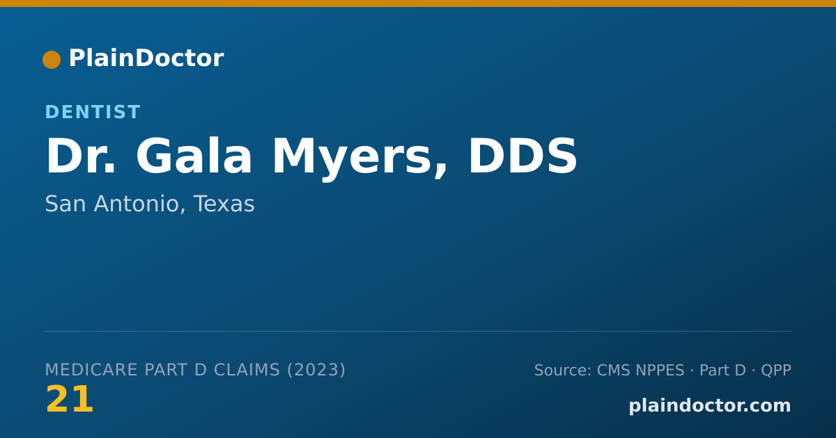 Shareable card for Gala Myers, DDS - Dentist, San Antonio, TX